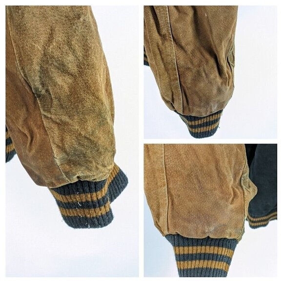 VTG Salt Lake City Utah Winter Olympics 2002 Bomber Jacket Suede 3XL Tall - Picture 4 of 11